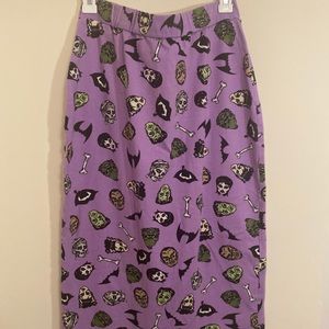 Pinupgirl clothing purple monster skirt